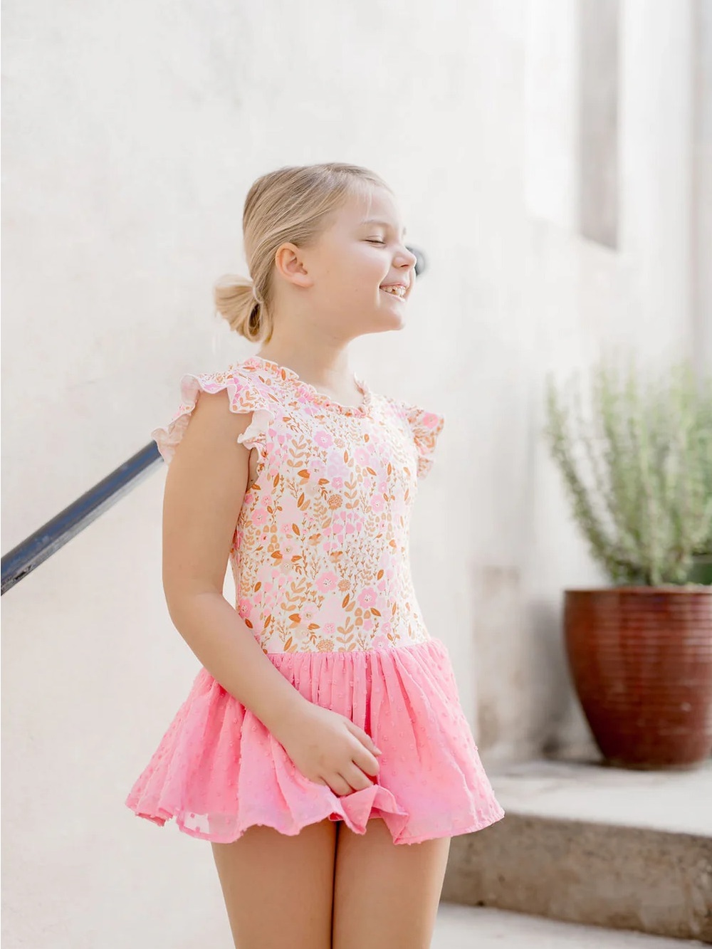 cheeky plum Farrah Leotard - Citrus Bloom Bliss